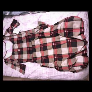 Adorable nuetral plaid Anna dress size medium